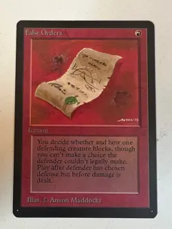 Magic the Gathering MTG False Orders Beta NM Playset (4) (Beta Bob) - Image 4