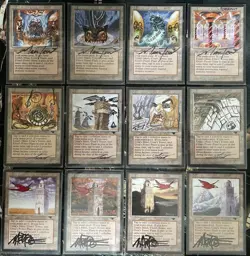 mtg antiquities altered signed urza’s tower urza’s mine urza’s power plant tron - Image 1