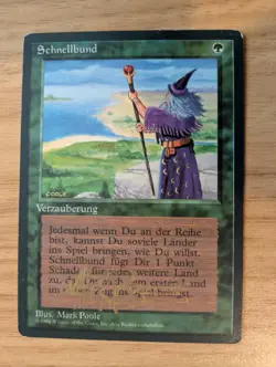 MtG *Artist Signed* *German* FBB Fastbond, Lightly Played - Image 1
