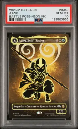 2025 MTG AVATAR #0359 AANG AND LA, OCEAN'S FURY/AANG, SWIFT SAVIOR PSA 10 - Image 1