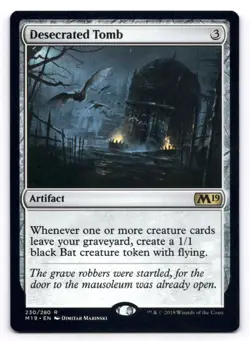 Desecrated Tomb NM Core Set 2019 230/280 MTG Regular - Image 1