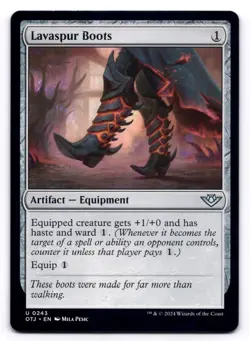 Lavaspur Boots NM Outlaws of Thunder Junction 243 MTG Magic: The Gathering - Image 1