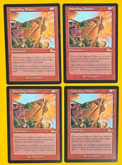 MTG IMPENDING DISASTER (X4) Urza's Legacy (OldManMTG 010-810) - Image 1