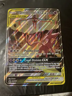 Pokemon TCG Tag Team Jumbo Espeon & Deoxys GX SM240 - Image 1