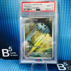 2025 POKEMON WHT EN-WHITE FLARE ILLUSTRATION RARE #148 FERROSEED PSA 10 - Image 1
