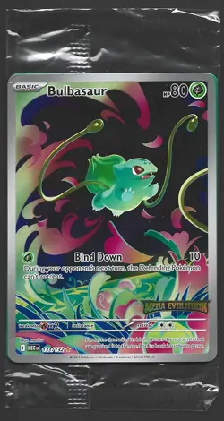 Pokemon TCG Illustration Rare Bulbasaur Mega Evolution Promo 133/132 NM Sealed - Image 1