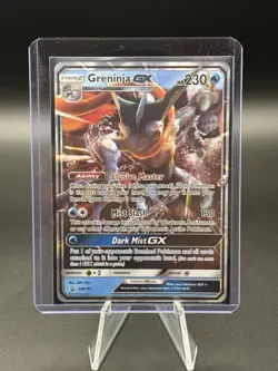 Pokemon TCG Sun & Moon Black Star Promo Greninja GX Full Art Holo SM197 - Image 3
