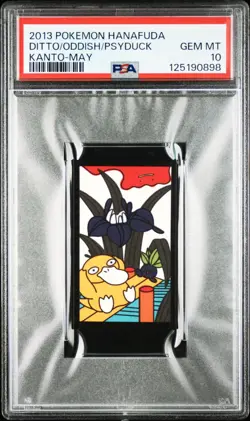 2013 POKEMON HANAFUDA KANTO MAY DITTO/ODDISH/PSYDUCK PSA 10 - Image 1