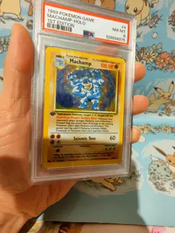 Machamp Pokemon Base Set Holo 1999 Wizards of The Coast (WOTC) 8/102 PSA 8 - Image 2