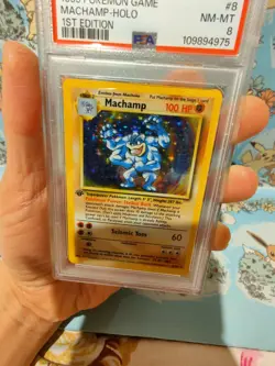 Machamp Pokemon Base Set Holo 1999 Wizards of The Coast (WOTC) 8/102 PSA 8 - Image 3
