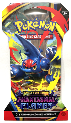 1 x Sleeved Pokemon TCG Phantasmal Flames Booster Pack Mega Evolution 2025 - Image 1