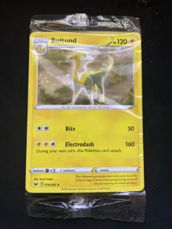 Pokemon TCG Sword & Shield Boltund 076/202 Knockout Promo Sealed Cosmos Holo NM - Image 1