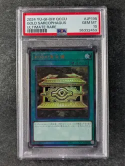 2024 YuGiOh! GOLD SARCOPHAGUS #QCCU-JP198 Ultimate Rare Japanese PSA 10 - Image 1