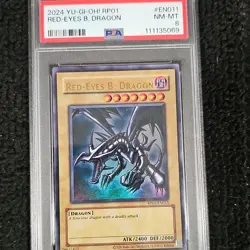 Konami Yu-Gi-Oh! Red-Eyes B. Dragon RP01-EN011 Retro Pack Ultra Rare PSA 8 - Image 1