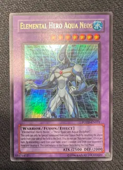 Yugioh Elemental Hero Aqua Neos Unlimited Edition Ultra Rare POTD-EN031 LP - Image 1