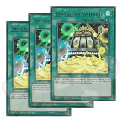 Yugioh - Double or Nothing! x 3 - 1st Edition Ultra Rare NM - Free Holo Card - Image 1