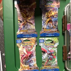 Pokemon Breakpoint Booster Packs Set of 4 Sealed English TCG Cards - Image 1