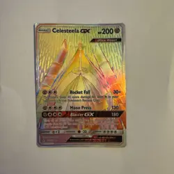 Pokemon Card Celesteela GX SM Ultra Prism 162 Holo Secret Rare Rainbow NM - Image 1