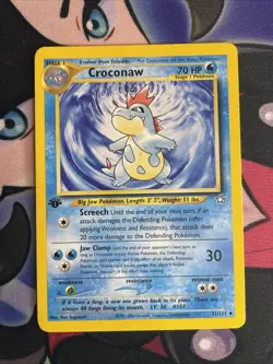 Croconaw 31/111 2000 Neo Genesis Pokemon Card First Edition WOTC Uncommon - LP+ - Image 1