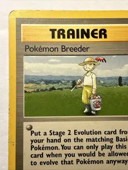 POKEMON TCG Pokemon Breeder 076/102 Base Set Unlimited Vintage Card Rare MP - Image 3