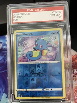 HORSEA 2022 FOIL #135/196 Pokemon Card GRADED 10 TCG CCG - Image 1