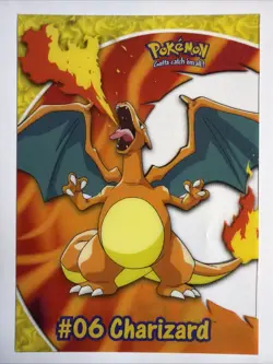 Charizard #06- Topps Pokemon PC3 TV Animation Clear Card - Image 1