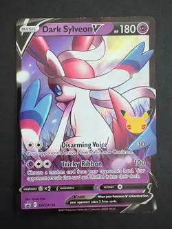 Dark Sylveon V SWSH134 SWSH Sword & Shield Promo Card Pokemon Celebrations NM - Image 1