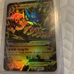Pokemon XY 2014 Furious Fists Mega Lucario EX Card 55/111 LP - Image 1