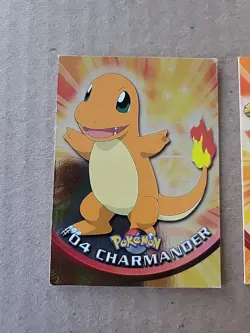 Reverse Holo Charmander And Regular Charizard Topps Blue Logo Pokemon Cards - Image 2