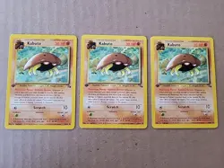 Lot Of 3 1 St Edition Kabuto Pokemon Cards - Image 1