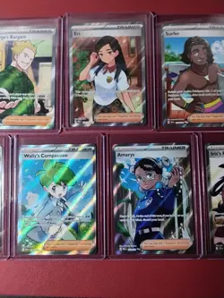 Pokemon TCG 7x Supporter Trainer Card Lot Full Art - Image 3