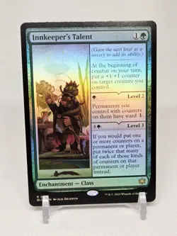Innkeeper's Talent Rare Card Bloomburrow MTG 180 Foil, M/Nm Condition - Image 1
