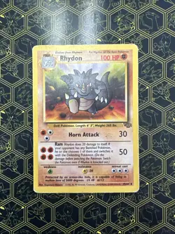 RHYDON - Jungle Set - 45/64 - Uncommon Pokemon Card - Unlimited Edition D19 - Image 1