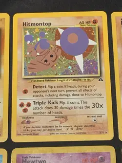 Vintage Holo Rare Pokemon Cards WOTC 1999 Base Set, Fossil, Jungle MP/HP Mewtwo - Image 3