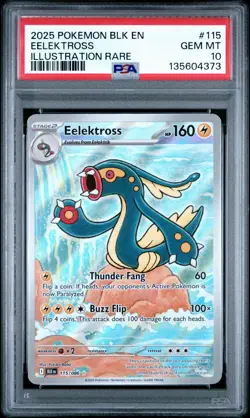 Pokemon TCG Black Bolt Elektross Illustration Rare Card 115/86 PSA 10￼ - Image 1