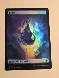 Island FOIL X1 THB MTG Theros Beyond Death Full Art Borderless - Image 1