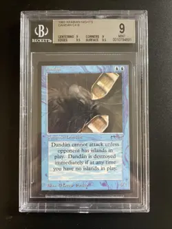 MTG Dandan BGS 9Q++ Arabian Nights 1993 Graded NM - Image 1