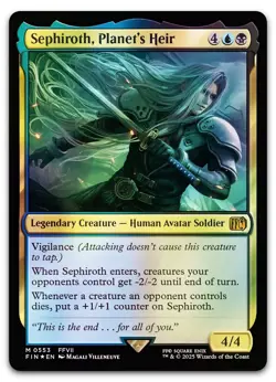 Sephiroth, Planet's Heir #553 (Foil) (NM) Final Fantasy FIN Magic MTG - Image 1