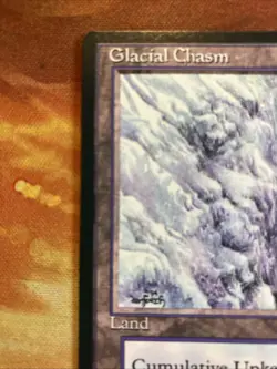 MTG Glacial Chasm Ice Age Near-Mint Condition Rare Land Vintage!!! - Image 3