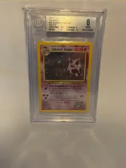 Pokemon TCG Sabrina's Gengar Holo Rare Gym Heroes 14/132 BGS 8 NM Vintage 2000 - Image 1