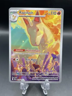 2025 Pokemon TCG Rapidash 189/182 Sv10: Destined Rivals Illustration Rare NM - Image 1
