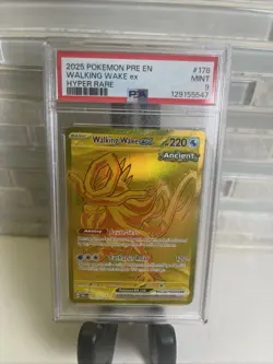 Walking Wake Ex Hyper Rare 2025 Pokemon Pre En #178 PSA 9 Gold - Image 1