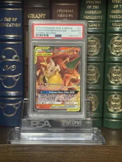 2019 Pokemon Sun & Moon Cosmic Eclipse #22 Charizard Braixen GX Full Art PSA 10 - Image 3
