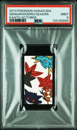 2013 POKEMON HANAFUDA KANTO OCTOBER DODRIO/GENGAR/SEADRA PSA 9 - Image 1