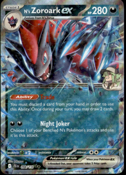 Pokemon N's Zoroark EX PACK FRESH 098/159 Sv09: Journey Together Holo-NM - Image 1