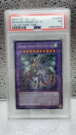 PSA 7 - 2010 YU-GI-OH! COLLECTORS TINS EN003 DRAGON KNIGHT DRACO-EQUISTE - Image 1