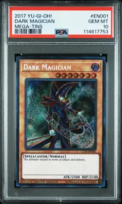 2017 YU-GI-OH! MEGA-TINS #EN001 DARK MAGICIAN PSA 10 - Image 1