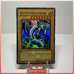 Blue Eyes White Dragon LOB-001 - Yugioh Ultra Rare Unlimited LP Original 1996 - Image 1