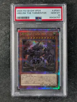 2024 YuGiOh! OBELISK THE TORMENTOR VP24-JP001 Quarter Century Secret Rare PSA 10 - Image 1