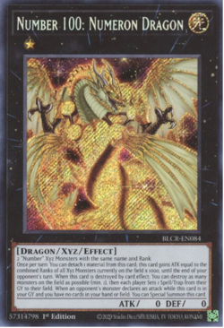 Number 100: Numeron Dragon (BLCR-EN084) - Secret Rare - 1st Ed NM Yugioh - Image 1